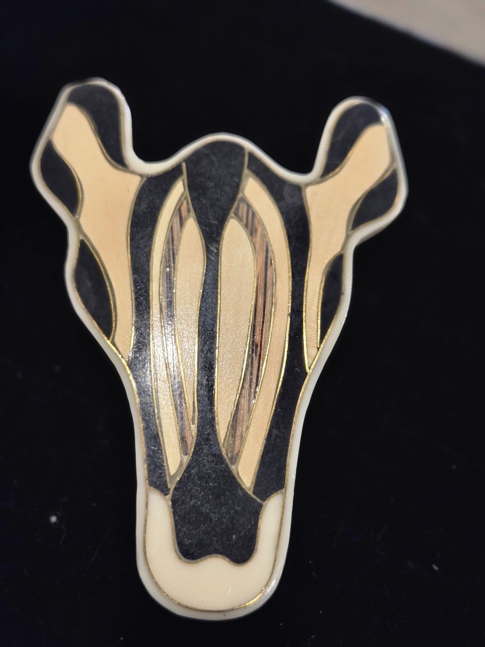 Lee Sands Zebra (MODIFIED PIECE ) Brooch